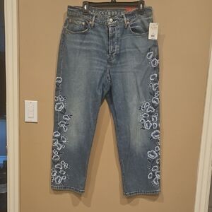 Lucky Brand Denim with White Floral Accents